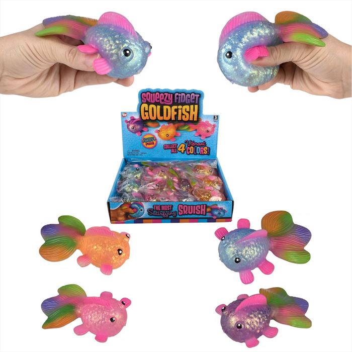 TR88355 Squeezy Sugar Fidget Gold Fish 4.5"